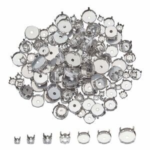 UNICRAFTALE 7 Sizes About 350pcs 6/8/10/12/14/16/18mm Stainless Steel Rhineston